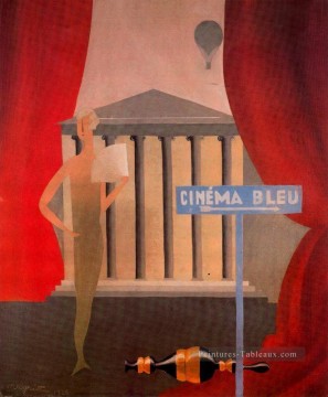  Magritte Pintura Art%C3%ADstica - cine azul 1925 René Magritte